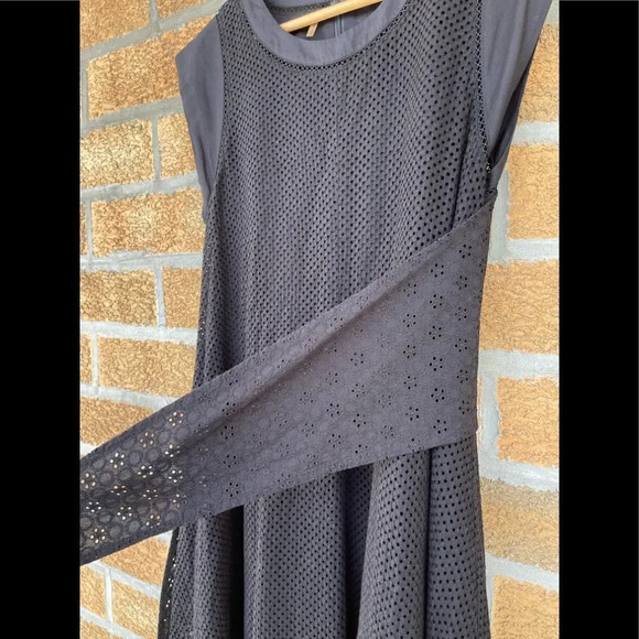 Rebecca Taylor Mixed Eyelet Tie Waist Dress size 4 - Picture 5 of 12